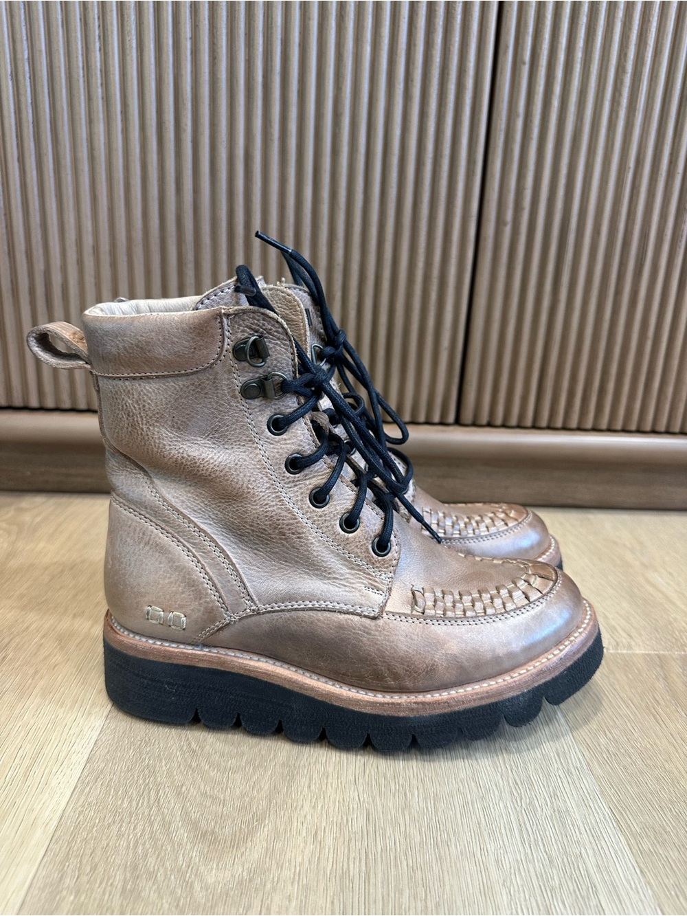 BED STU Boots ELISHA II Leather Combat ICICLE  Size 6.5